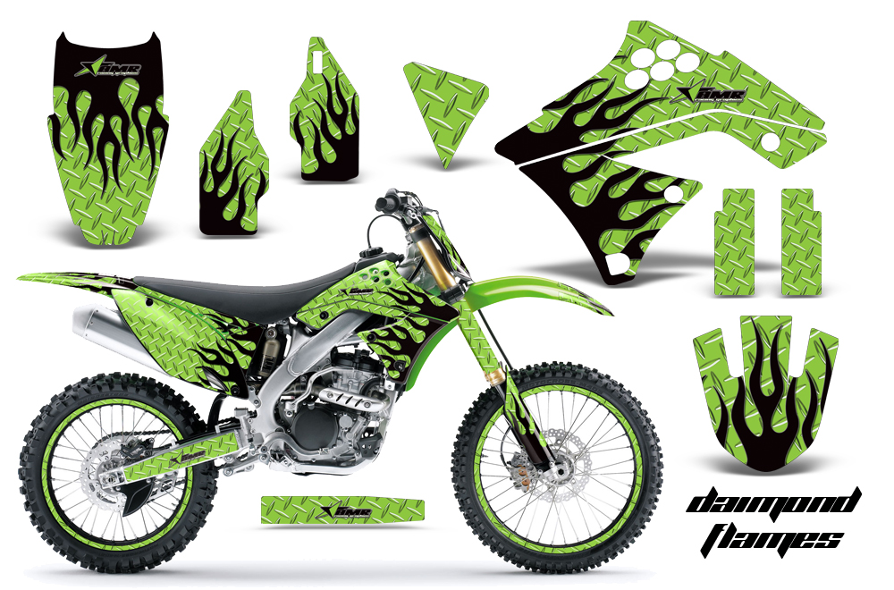 Kawasaki KXF 250 09-10 Graphic Kit DF BG NPs